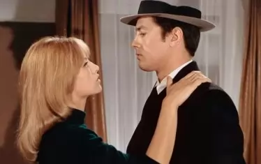  С Ален Делон в "Самураят" на Мелвил.