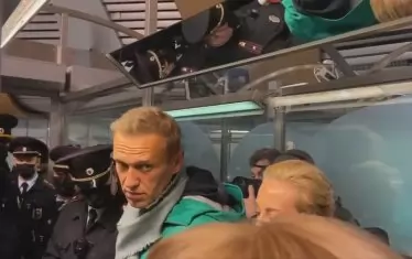 Арестът на Навални на летището вчера вечерта