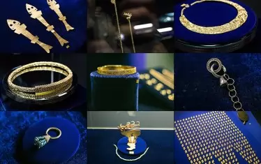 Част от намерените златни украшения.