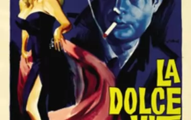 Плакат на „Сладък живот“ с Анита Екберг и Марчело Мастрояни. 
