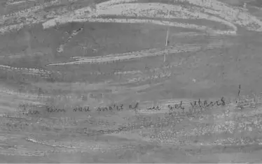  Надписът на „Викът“ с детайли, подобрени от инфрачервената фотография. 