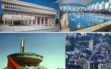 Външното министерство, басейнът на Спортната палата, мемориалът "Бузлуджа" и жк "Белите брези" са проектирани все от Валентин Лазаров.