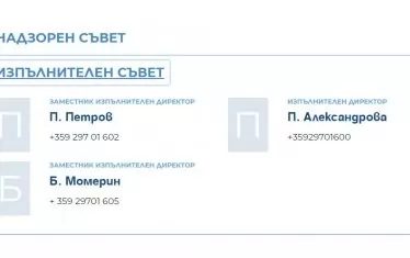 Агенцията за публични предприятия и контрол не е счела за нужно да обяви пълните имена на ръководството на сайта си. 