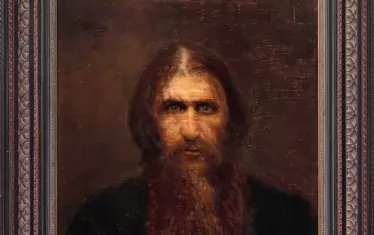 Портрет на Григорий Распутин от Теодора Краруп, рисуван през 1910 г. 