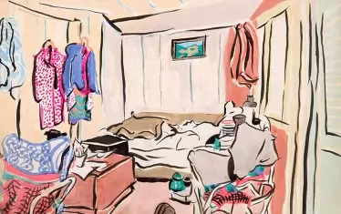 Славка Денева, „Интериор, къмпинг“, 70-те години.