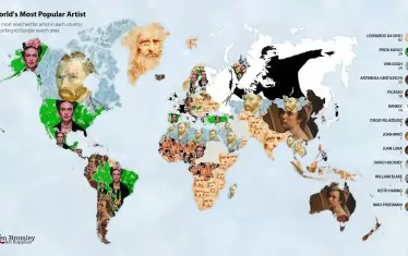 Най-търсените художници в Google в света през 2020 г. 