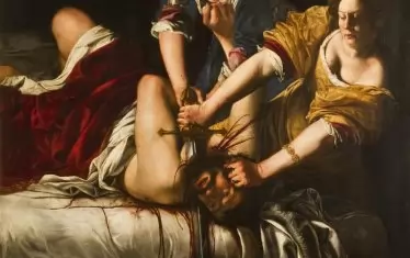  Шокиращото платно на Артемизия Джентилески „Джудит убива Олоферн“.