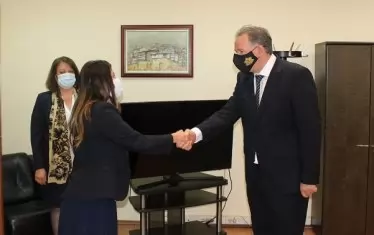 Херо Мустафа при здравния министър Стойчо Кацаров.