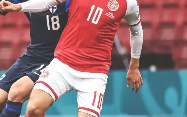 Кристян Ериксен е една от звездите на Дания