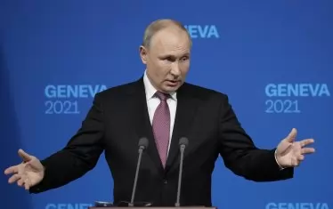  Путин на пресконференцията след срещата с Байдън