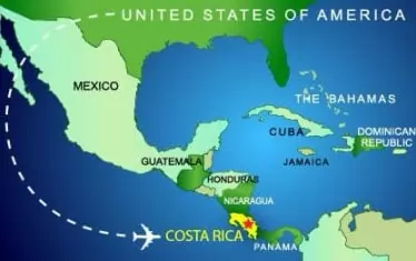 Пътуването до Коста Рика отнема доста време.