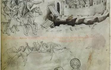  Монголите с главата на полския княз Хенрик II Благочестиви от Силезия.