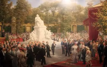 Откриване през 1908 г. на монумента на Вагнер в берлинския парк Тиргартен.