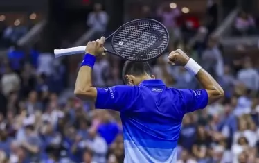 Шампионът от Australian Open, "Ролан Гарос" и "Уимбълдън" Новак Джокович ликува след последната точка в епичния дуел с Александър Зверев, изпратила го във финала на US Open.