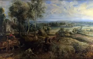  „Изглед на Хет Стийн рано сутрин“ — тук няма съмнения в авторството на Рубенс. 