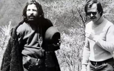  Чанев и Дюлгеров на снимачната площадка преди 40 години.