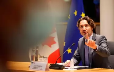 Канадският премиер Джъстин Трюдо, чийто избирателен район е Квебек, се оказа предпазлив в изказването си.