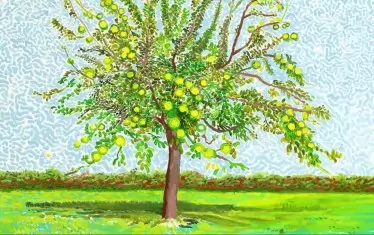  Дейвид Хокни рисува на айпада си. 