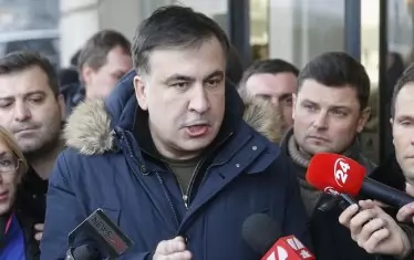  Саакашвили в Украйна през 2018 г. 