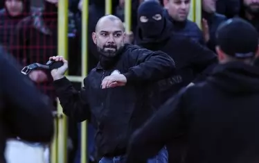  Кадри от боя между агитките на "ЦСКА-София" и "Локомотив" (Пд).