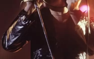  Фреди Меркюри в един от емблематичните си сценични костюми. 
  