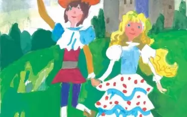 От изложбата през 2017 г. в "Арт алея" с илюстрации към приказката "Пчелица" на Анатол Франс.