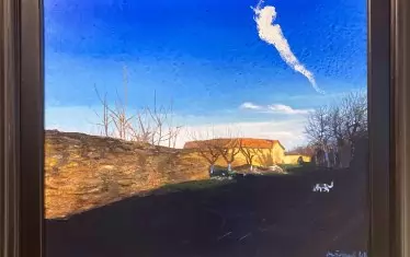 Каменни зидове от изложбата в „Арте“.