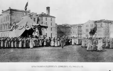  Престолонаследникът дефилира с ротата си на парада във Военното училище, 20 януари 1912 г.