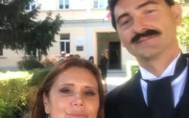  С двойника на Никола Тесла в хърватското градче Карловац 