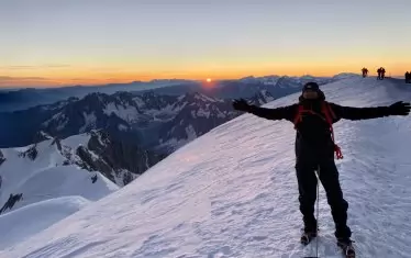 Изгревът на Монблан е една от най-паметните гледки до момента за Христо Янев.