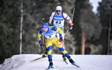 Владимир Илиев (№23) е лидер на отбора ни по биатлон, но този сезон рядко е конкурентен на останалите от световния елит.