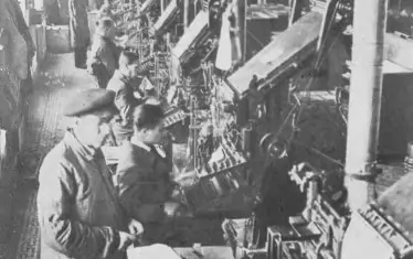 Линотипни машини в Държавната печатница.