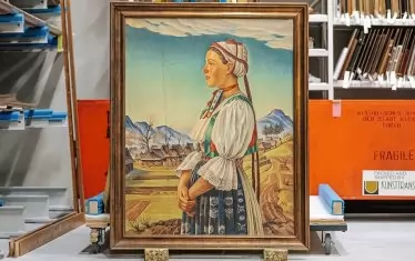  Херта Карасек-Стржиговски, „Млада фермерка от Мюнихвис, Словакия“, около 1940 г.