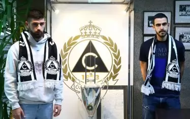  Синовете на Хосе Мария Бакеро - Йон (вляво) и на Георги Иванов - Александър, бяха представени днес като попълнения на "Славия".