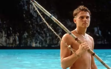  Леонардо ди Каприо в кадър от "Плажът", заснет на Мая Бей.