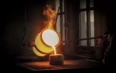 Кубът с дължина на страната от 31 см е отлят в специално изработена пещ в леярна в Арау, Швейцария.