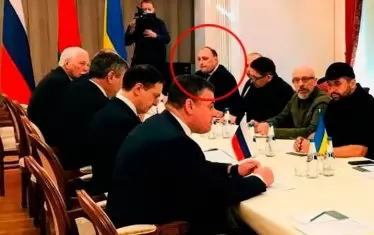  Друг кадър от момент на преговорите в Гомел