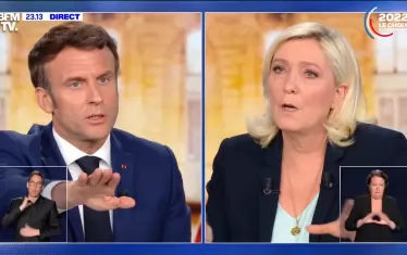  Макрон бе по-настъпателен, а Льо Пен често се отбраняваше