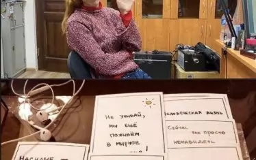 Това са незаконните надписи на Скочиленко, за които в Русия дават 10 години затвор.