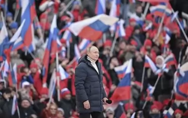  18 март 2022 г. На стадион "Лужники" Путин се окъпа в народната любов по случай 8 години анексирането на Крим