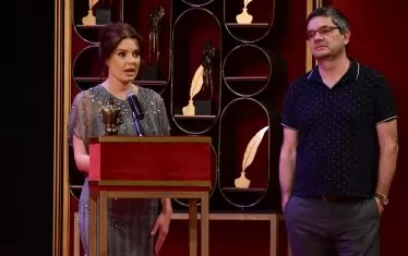  Александра Сърчаджиева и режисьорът Димитър Коцев-Шошо.