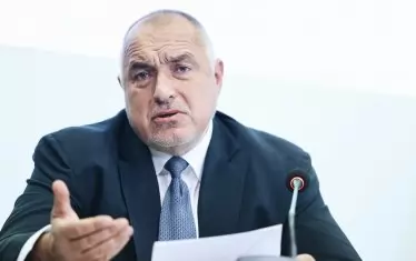Бойко Борисов по време на брифинга днес.