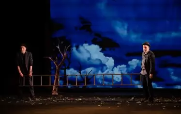  Атанас Атанасов и Ивайло Христов от оригиналния състав на някогашния театрален феномен "В очакване на Годо".