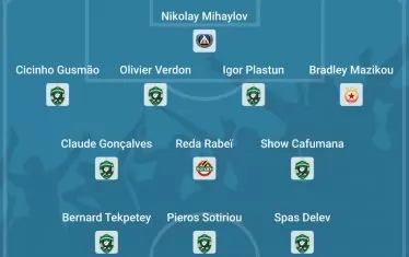 Идеалният отбор на Първа лига за сезон 2021/22.