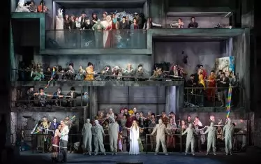 Постановка на операта "Вавилон" в Берлинската държавна опера.