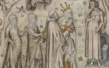 Машо - вдясно, посреща Природата и нейните чеда.