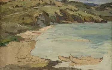  Александра Мечкуевска (1907-1993), "Лодки край брега", 40-те години на ХХ век.
