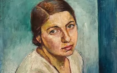  Маргарита Милиджийска (1910-2001), "Автопортрет с бяла блуза", 30-те години на ХХ век 
