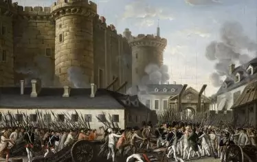  "Превземането на Бастилията, 1789", картина от неизвестен автор