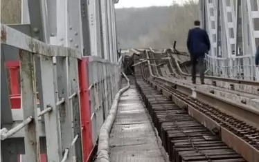  Разрушение на жп линията в Титовка (Белгородска област)